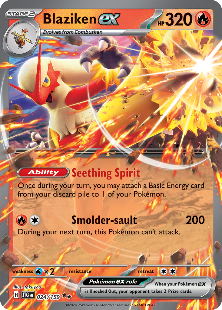 Blaziken ex 24/159 — Journey Together Pokémon card