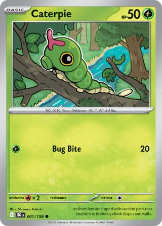 Caterpie 1/159 — Journey Together Pokémon card