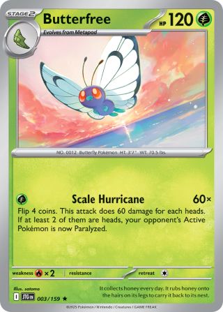 Butterfree 3/159 — Journey Together Pokémon card