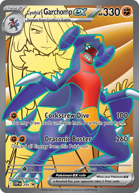 Cynthia's Garchomp ex 204/225 — Scarlet & Violet Black Star Promos Pokémon card