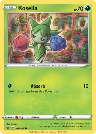 Roselia 2/202 — Sword & Shield Pokémon card