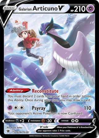 Galarian Articuno V TG16/30 — Astral Radiance Trainer Gallery Pokémon card