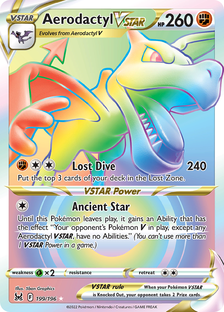 Aerodactyl VSTAR 199/196 — Lost Origin Pokémon card