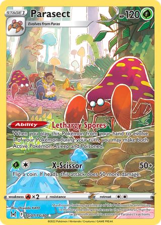 Parasect TG01/30 — Lost Origin Trainer Gallery Pokémon card