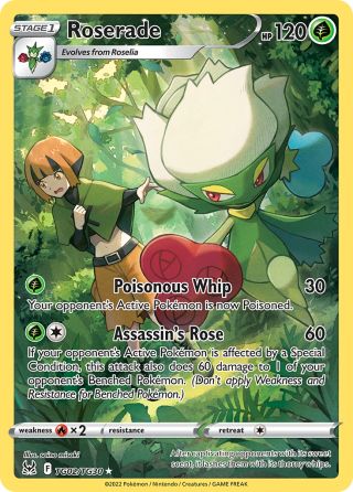Roserade TG02/30 — Lost Origin Trainer Gallery Pokémon card