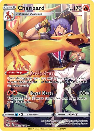 Charizard TG03/30 — Lost Origin Trainer Gallery Pokémon card