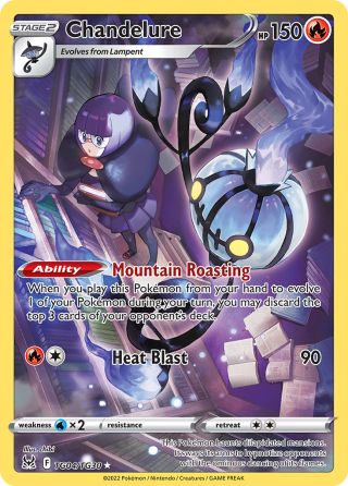 Chandelure TG04/30 — Lost Origin Trainer Gallery Pokémon card