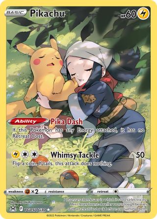Pikachu TG05/30 — Lost Origin Trainer Gallery Pokémon card