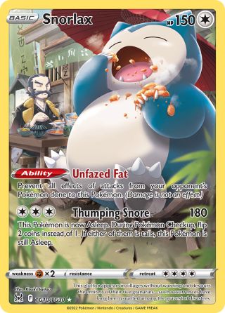 Snorlax TG10/30 — Lost Origin Trainer Gallery Pokémon card