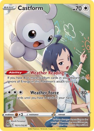 Castform TG11/30 — Lost Origin Trainer Gallery Pokémon card