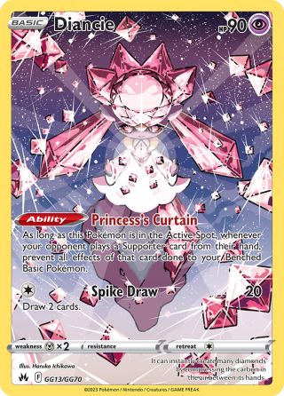 Diancie GG13/70 — Crown Zenith Galarian Gallery Pokémon card