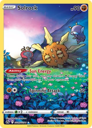 Solrock GG15/70 — Crown Zenith Galarian Gallery Pokémon card