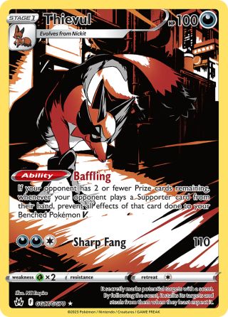 Thievul GG17/70 — Crown Zenith Galarian Gallery Pokémon card
