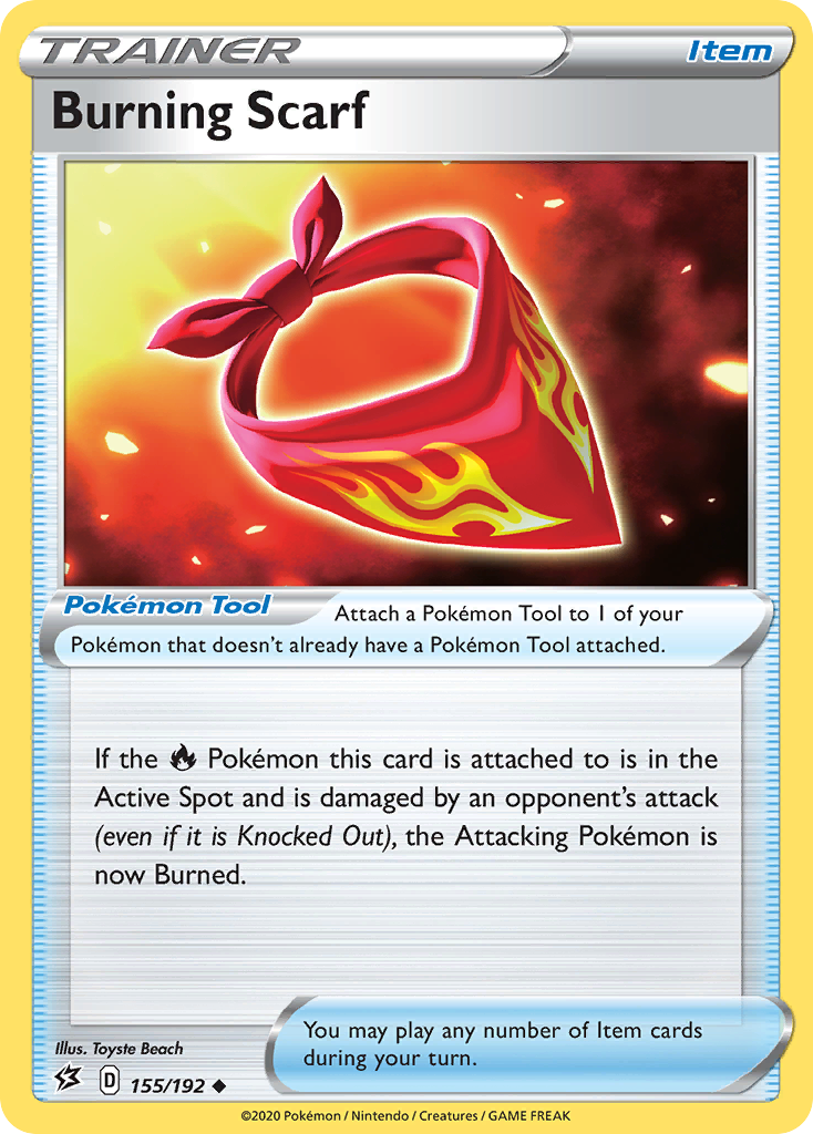 Burning Scarf 155/192 — Rebel Clash Pokémon card