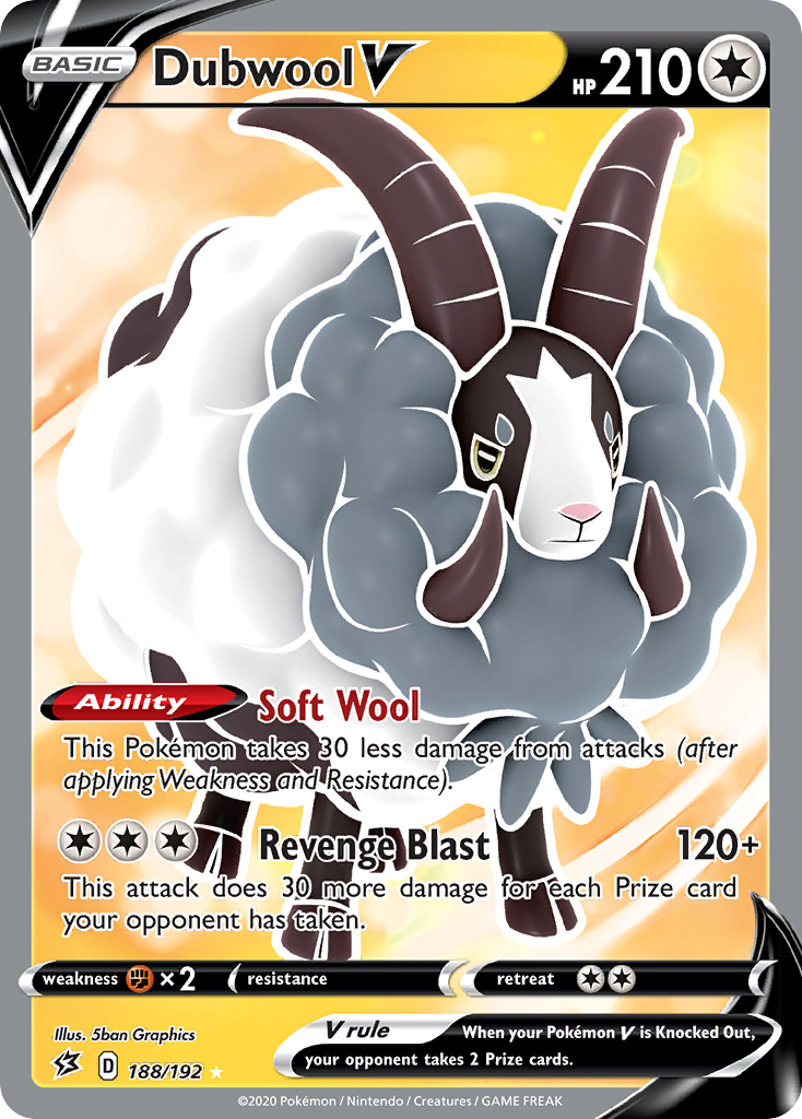 Dubwool V 188/192 — Rebel Clash Pokémon card