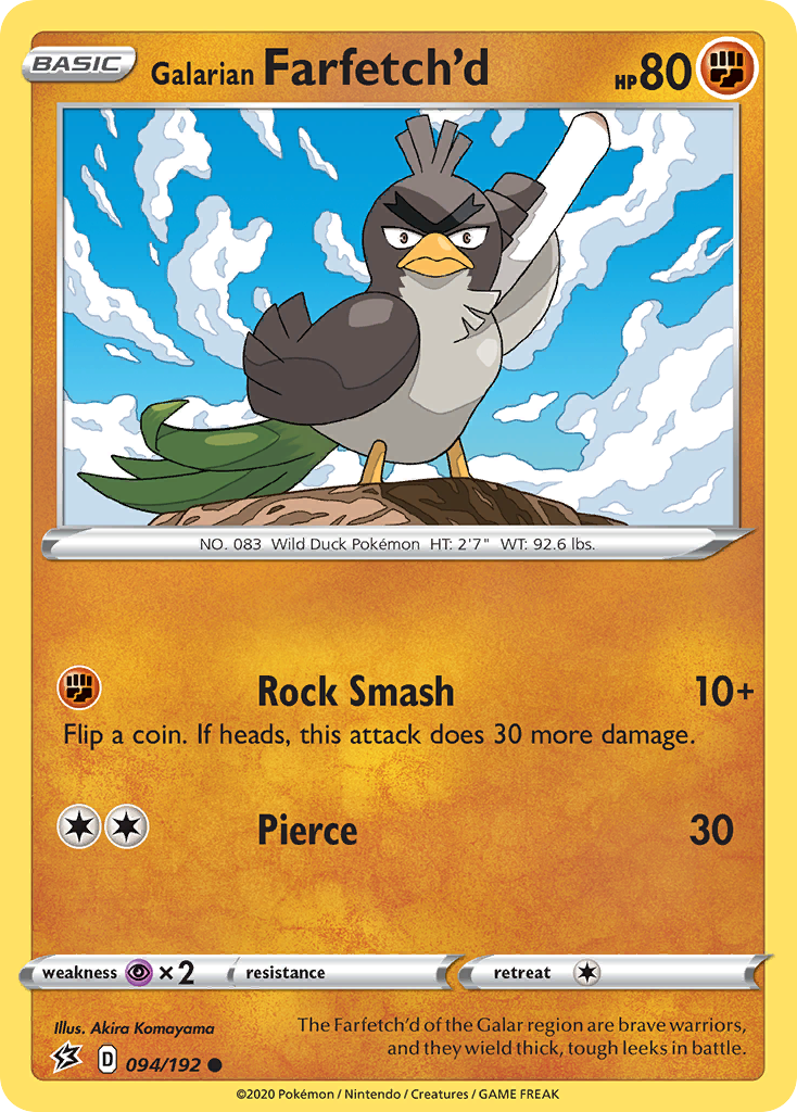 Galarian Farfetch'd 94/192 — Rebel Clash Pokémon card