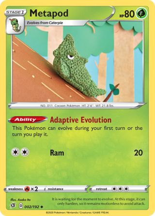 Metapod 2/192 — Rebel Clash Pokémon card