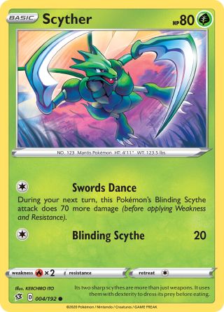 Scyther 4/192 — Rebel Clash Pokémon card