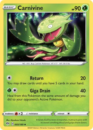 Carnivine 5/189 — Darkness Ablaze Pokémon card