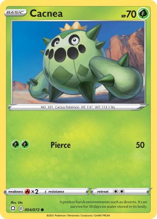 Cacnea 4/72 — Shining Fates Pokémon card