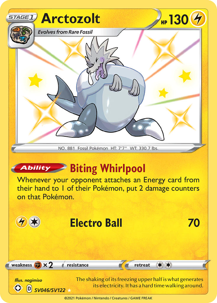 Arctozolt SV046/122 — Shining Fates Shiny Vault Pokémon card