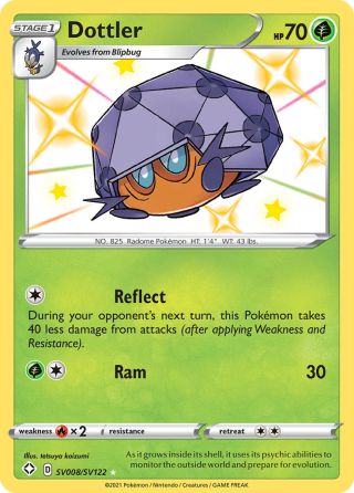 Dottler SV008/122 — Shining Fates Shiny Vault Pokémon card