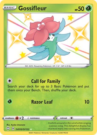 Gossifleur SV010/122 — Shining Fates Shiny Vault Pokémon card