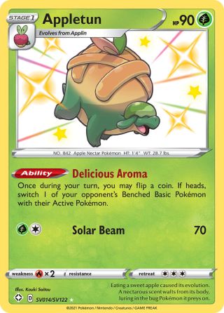 Appletun SV014/122 — Shining Fates Shiny Vault Pokémon card