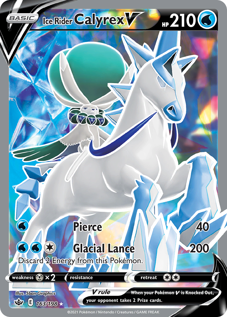 Ice Rider Calyrex V 163/198 — Chilling Reign Pokémon card