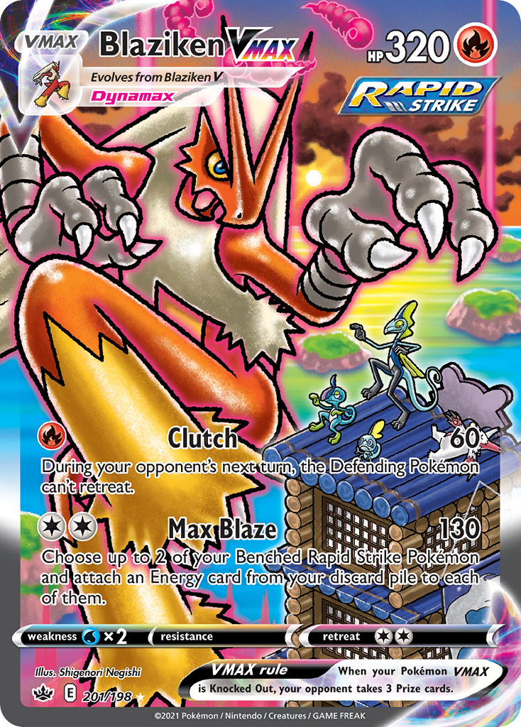 Blaziken VMAX 201/198 — Chilling Reign Pokémon card