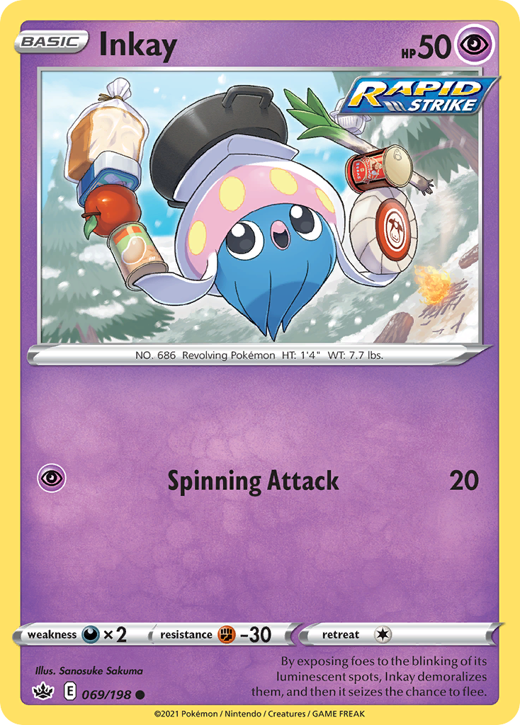 Inkay 69/198 — Chilling Reign Pokémon card