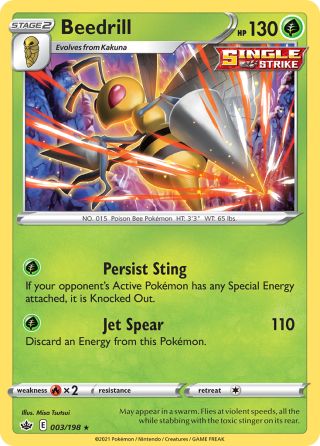 Beedrill 3/198 — Chilling Reign Pokémon card