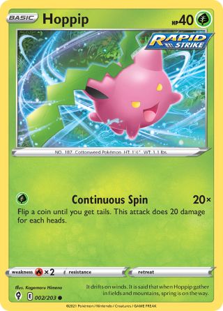 Hoppip 2/203 — Evolving Skies Pokémon card