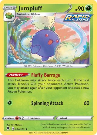 Jumpluff 4/203 — Evolving Skies Pokémon card