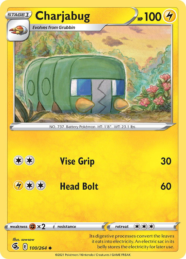 Charjabug 100/264 — Fusion Strike Pokémon card