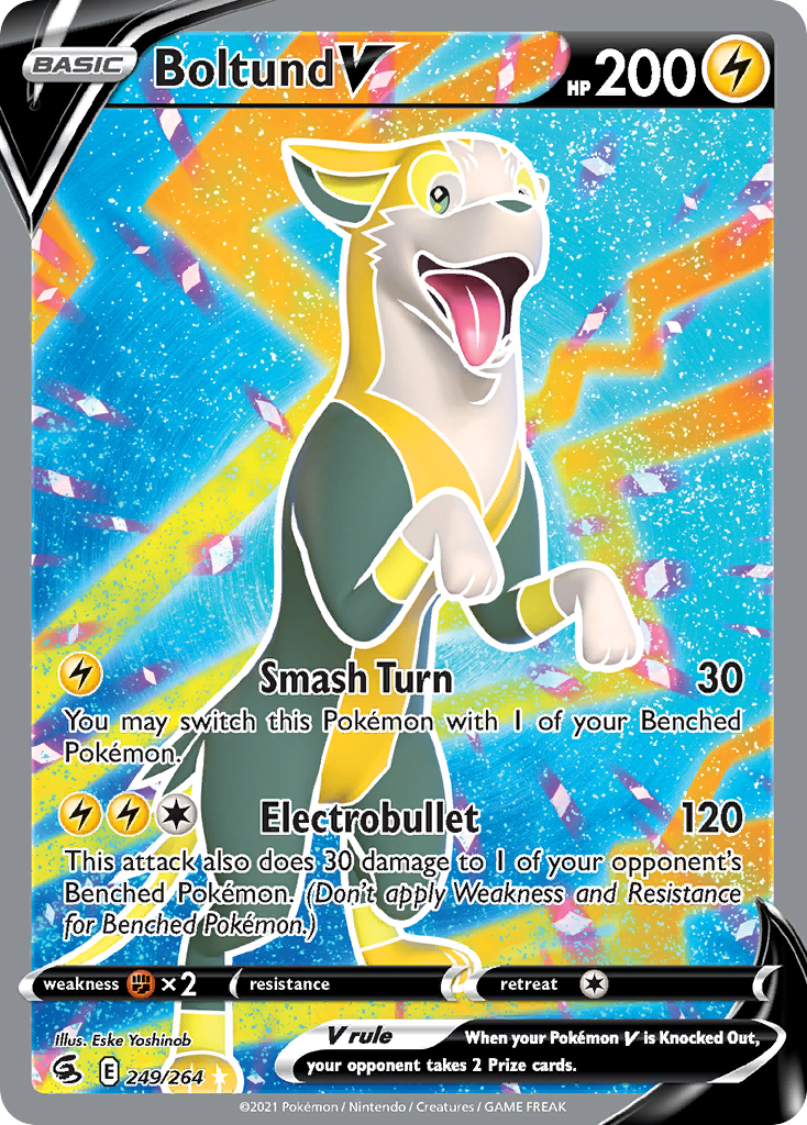 Boltund V 249/264 — Fusion Strike Pokémon card