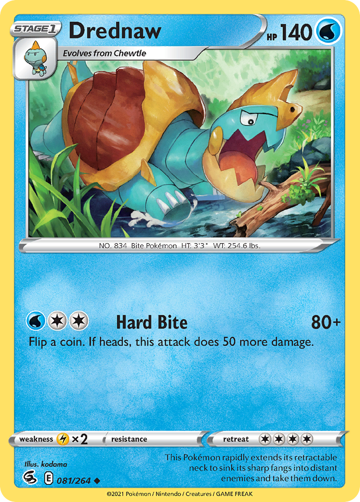 Drednaw 81/264 — Fusion Strike Pokémon card