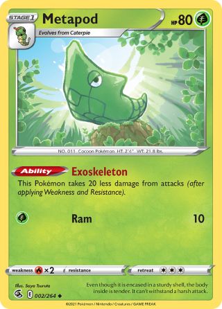 Metapod 2/264 — Fusion Strike Pokémon card