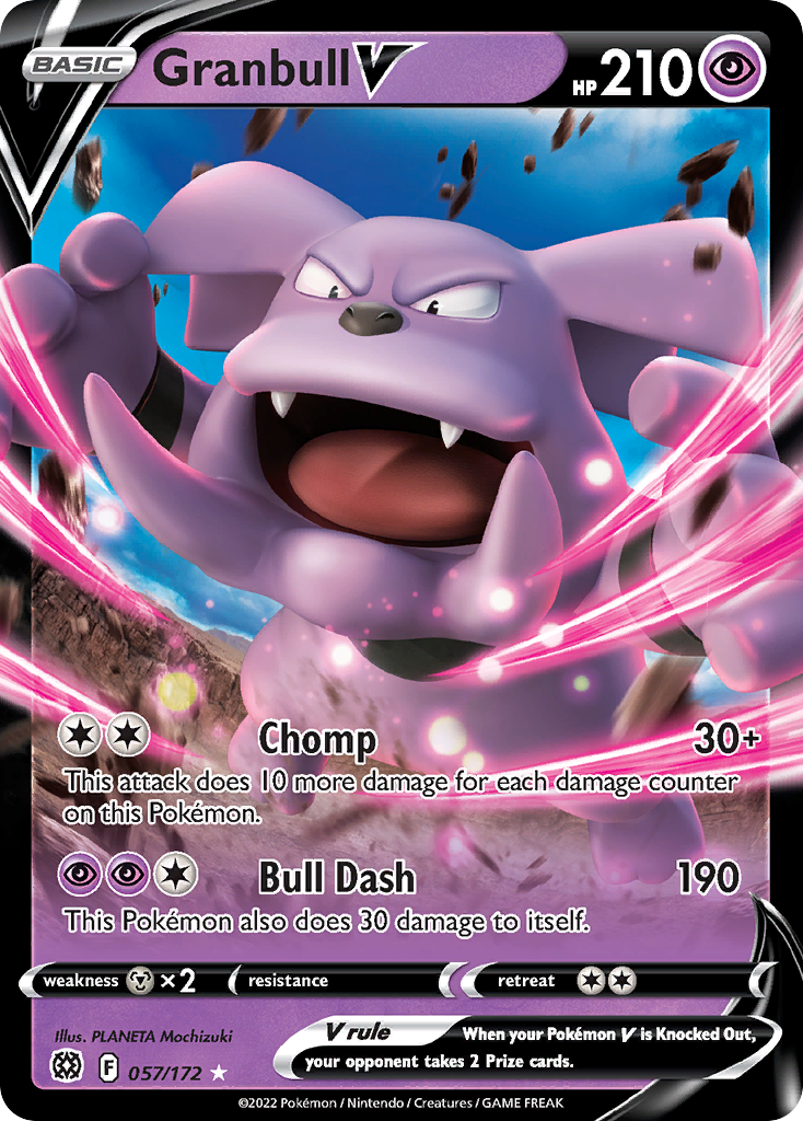 Granbull V 57/172 — Brilliant Stars Pokémon card