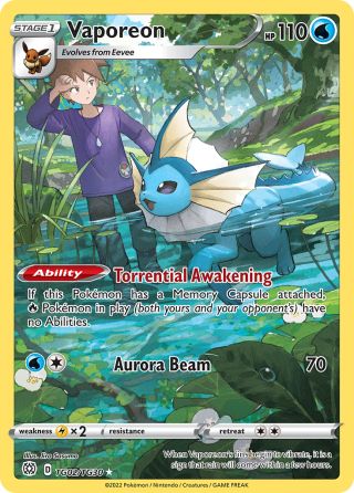 Vaporeon TG02/30 — Brilliant Stars Trainer Gallery Pokémon card