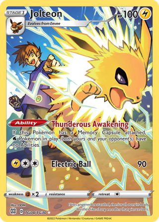 Jolteon TG04/30 — Brilliant Stars Trainer Gallery Pokémon card