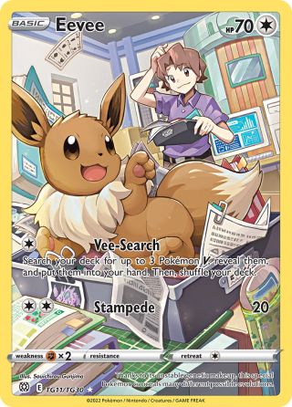 Eevee TG11/30 — Brilliant Stars Trainer Gallery Pokémon card