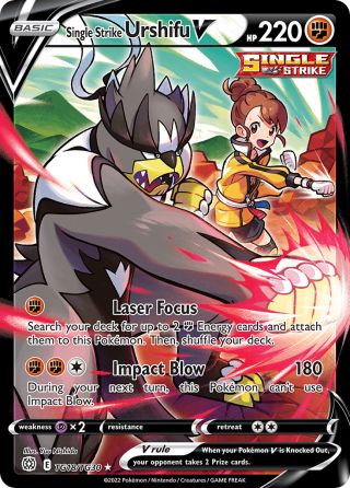 Single Strike Urshifu V TG18/30 — Brilliant Stars Trainer Gallery Pokémon card