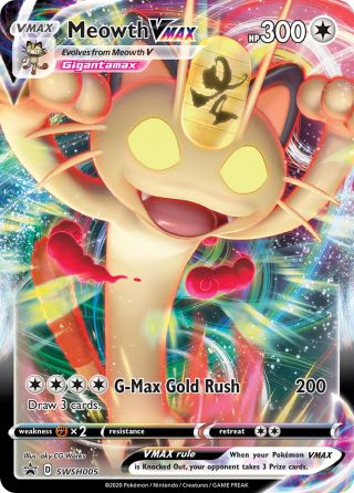 Meowth VMAX SWSH005/307 — SWSH Black Star Promos Pokémon card