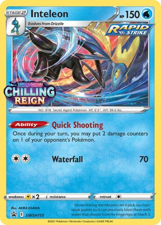 Inteleon SWSH113/307 — SWSH Black Star Promos Pokémon card