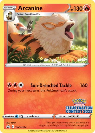 Arcanine SWSH304/307 — SWSH Black Star Promos Pokémon card