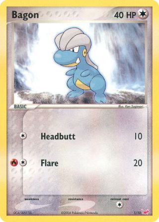 Bagon 1/10 — EX Trainer Kit Latias Pokémon card
