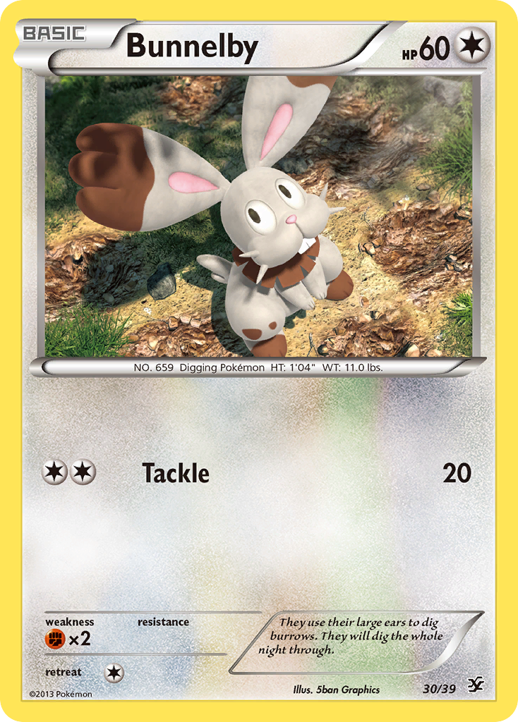 Bunnelby 30/39 — Kalos Starter Set Pokémon card
