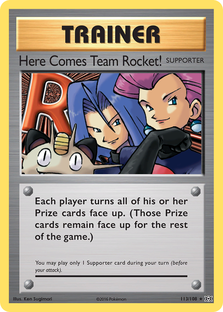 Here Comes Team Rocket! 113/108 — Evolutions Pokémon card