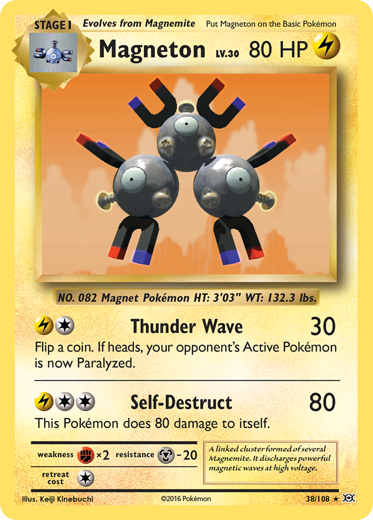Magneton 38/108 — Evolutions Pokémon card